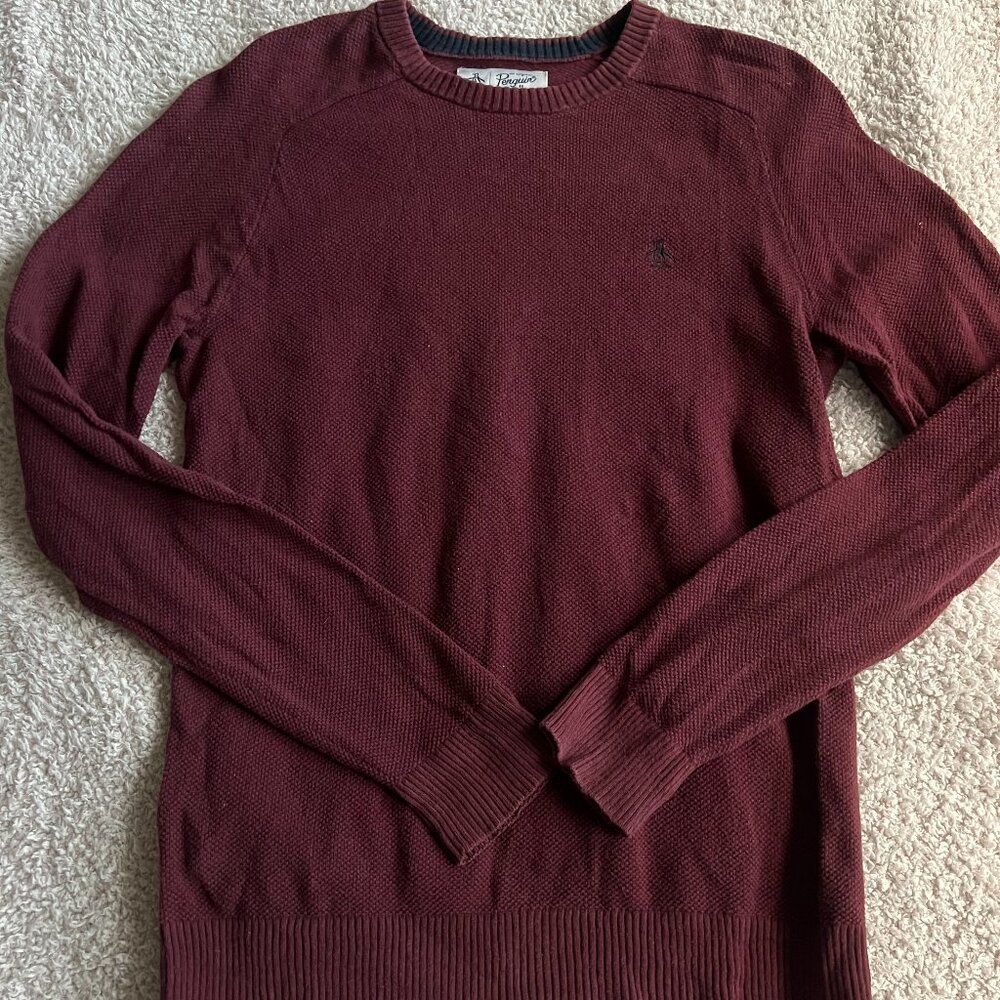 Original Penguin Maroon/ Burgundy Sweater size Small
